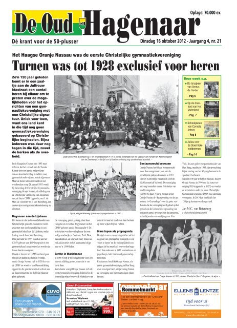 Turnen was tot 1928 exclusief voor heren - De Oud-Hagenaar