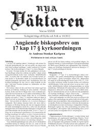 Angående biskopsbrev om 17 kap 17 ... - Kyrka och Folk