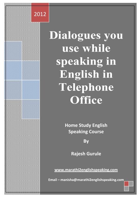 to download English Speaking Dialogues In Telephone Office Part 1 ...