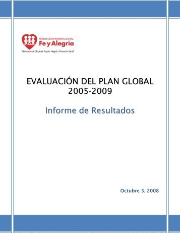 Evaluación del Plan Global 2005-2009 - Federación Internacional ...