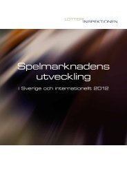 Spelmarknadens utveckling i Sverige och internationellt 2012