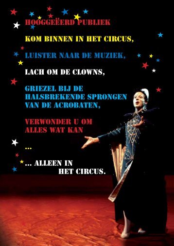 Hooggeëerd publiek Kom binnen in het circus, Luister naar de ...