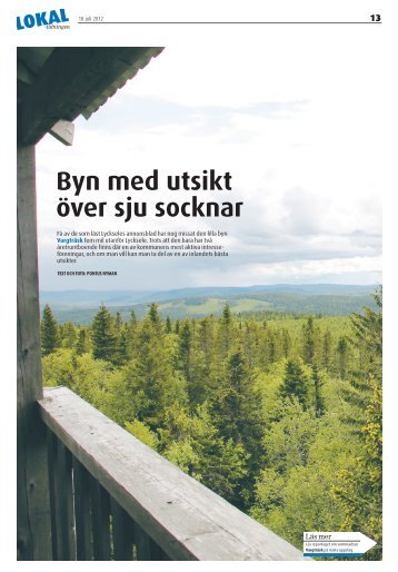 Artikel i Lokaltidningen den 18 juli - Örträsk