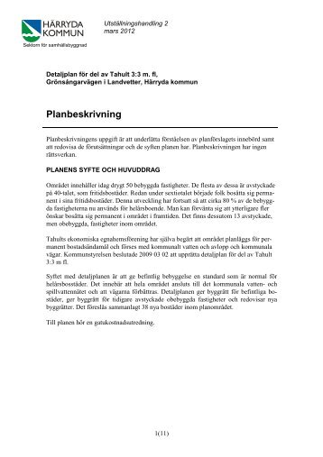 Planbeskrivning utställning 2_1 - Härryda kommun