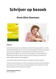 Schrijver op bezoek Anne-Gine Goemans - Levende Talen