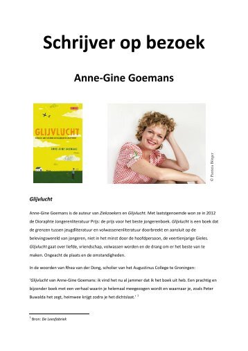 Schrijver op bezoek Anne-Gine Goemans - Levende Talen