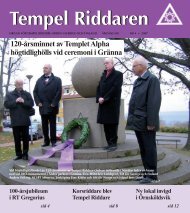 Tempel Riddaren - Tempel Riddare Orden