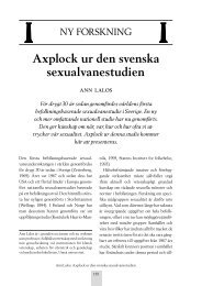 Axplock ur den svenska sexualvanestudien - Socialvetenskaplig ...