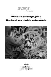 Werken met risicojongeren Handboek voor sociale professionals
