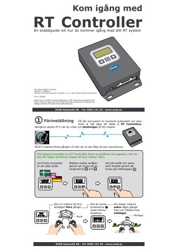 RT Controller - Kom igång - SVAB Hydraulik