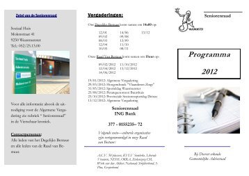 Programma 2012 - Gemeente Waasmunster