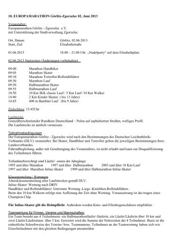 Ausschreibung PDF - Europamarathon Görlitz-Zgorzelec e.V.