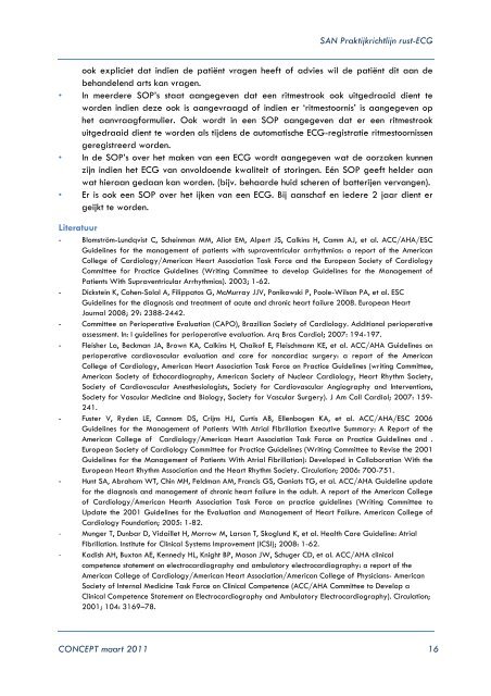 SAN Praktijkrichtlijn rust-ECG conceptversie 01032011 - De SAN ...