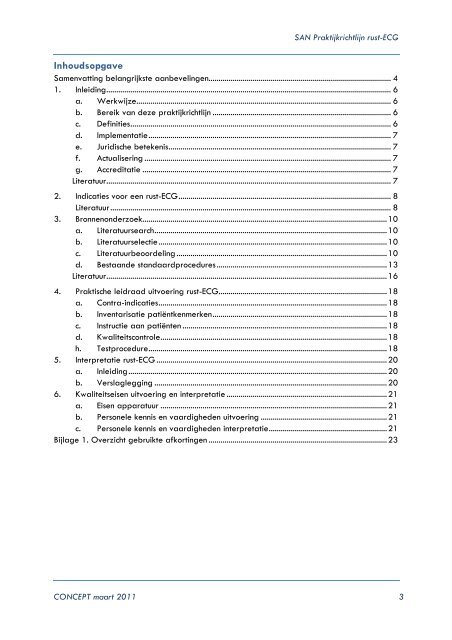 SAN Praktijkrichtlijn rust-ECG conceptversie 01032011 - De SAN ...