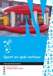 Brochure Sport- en Spelverhuur 2012 - Stadsdeel Nieuw-West