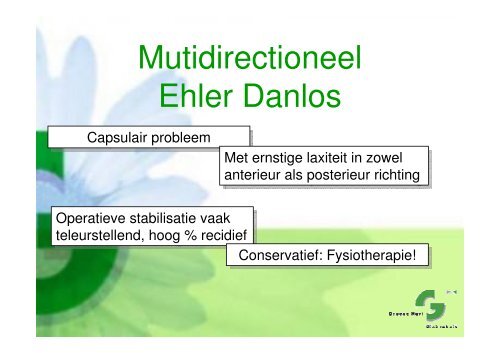 Presentatie mrt 2011 - Instabiliteit - Groene Hart Ziekenhuis