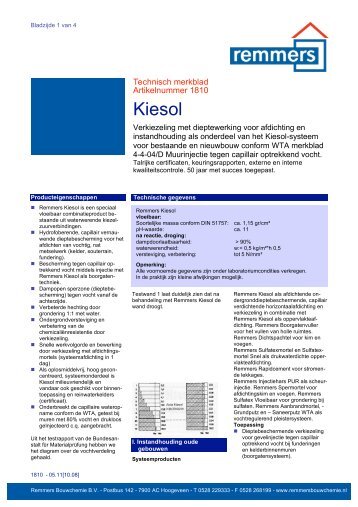 Technisch merkblad - Remmers Bouwchemie