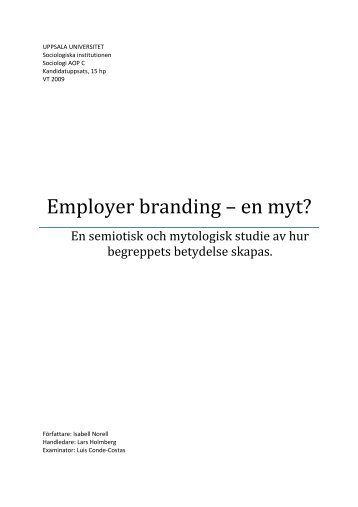 Employer branding – en myt? - Sveriges HR Förening