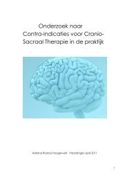 Onderzoek naar Contra-indicaties voor Cranio- Sacraal Therapie in ...