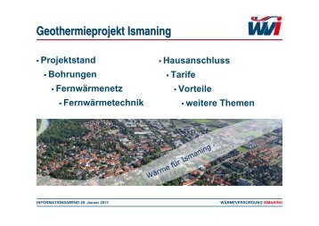 Geothermieprojekt Ismaning - WVI