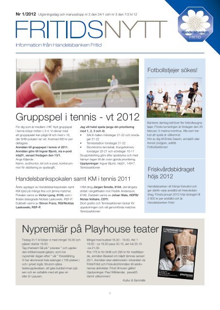 1/2012 - Handelsbankens IF