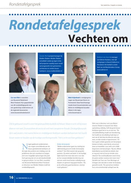 Rondetafelgesprek - Mulder Obdam