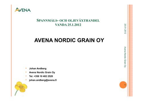 Avena Nordic Grain - Slf
