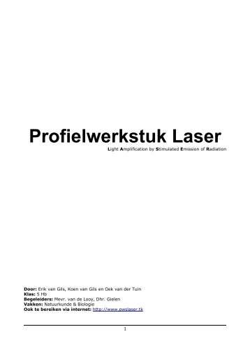 Profielwerkstuk Laser