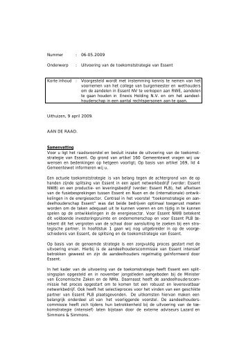 06 uitvoering toekomststrategie Essent verkoop voorstel.pdf