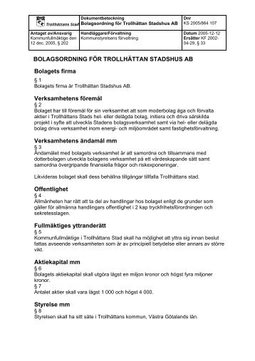 Bolagsordning Trollhättan Stadshus AB.pdf