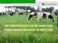 het rendement en belang van onkruidbestrijding in weiland - volsog