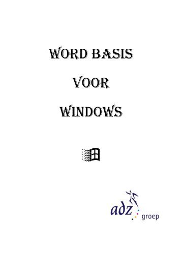 Cursusboek Word beginners (pdf, 793Kb)