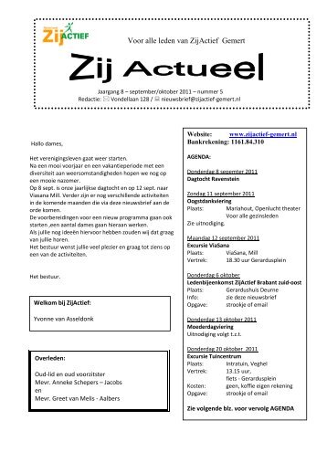 Nieuwsbrief 2011-5 sep-okt (1) - Zijactief Gemert