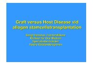 Graft versus Host Disease vid allogen ... - Mun-H-Center