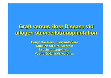 Graft versus Host Disease vid allogen ... - Mun-H-Center