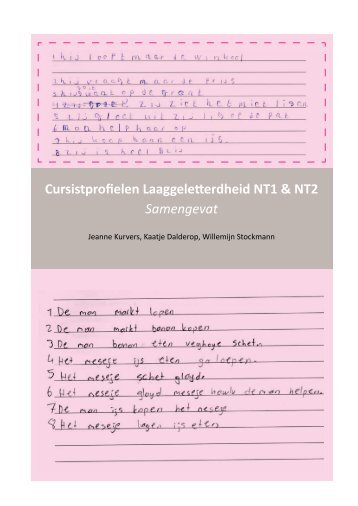 Cursistprofielen Laaggeletterdheid NT1 & NT2 Samengevat