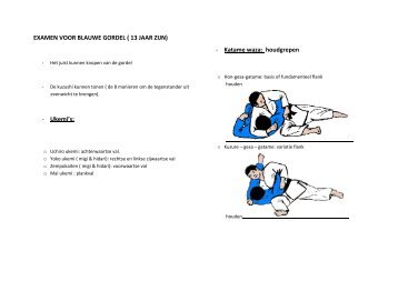 EXAMEN VOOR BLAUWE GORDEL ( 13 JAAR ... - judoclub wervik