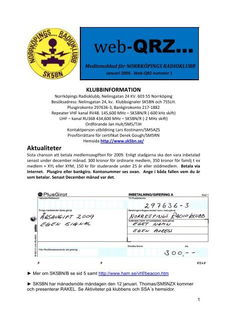 web-QRZ nr 1 januari 2009 version 2 - SK5BN