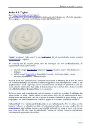 Artikel 1.1: Yoghurt - Scheikunde In Bedrijf