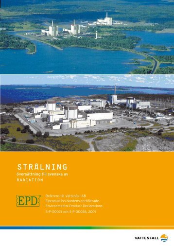 Ladda ner broschyren Strålning (PDF 287 kB) - Vattenfall