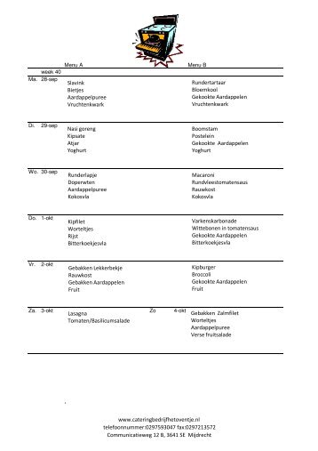 menulijst wk 40-41.xlsx - ArCo Catentering