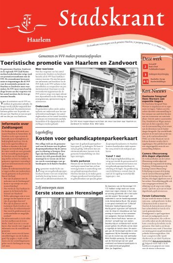 Stadskrant 13 - Gemeente Haarlem