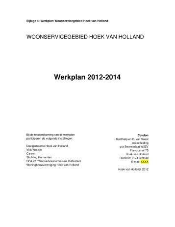 Werkplan 2012-2014 - Deelraad Hoek van Holland