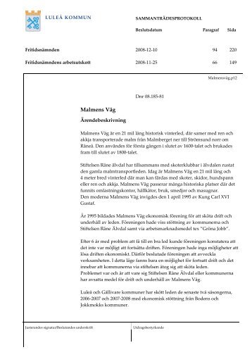 2008-12-10 §94 Malmens Väg.pdf - Luleå kommun