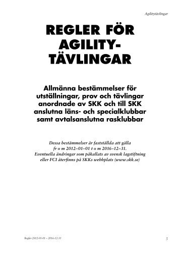 RegleR föR Agility- tävlingAR - Svenska Pudelklubben