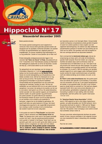 Hippoclub Nieuwsbrief nr. 17 - Cavalor