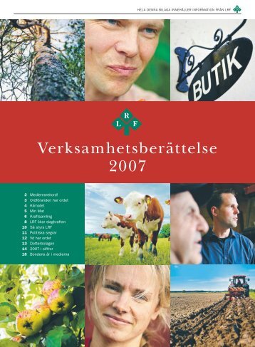 Verksamhetsberättelse 2007 - LRF