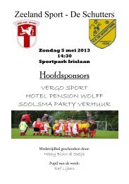 Hoofdsponsors - Zeeland Sport