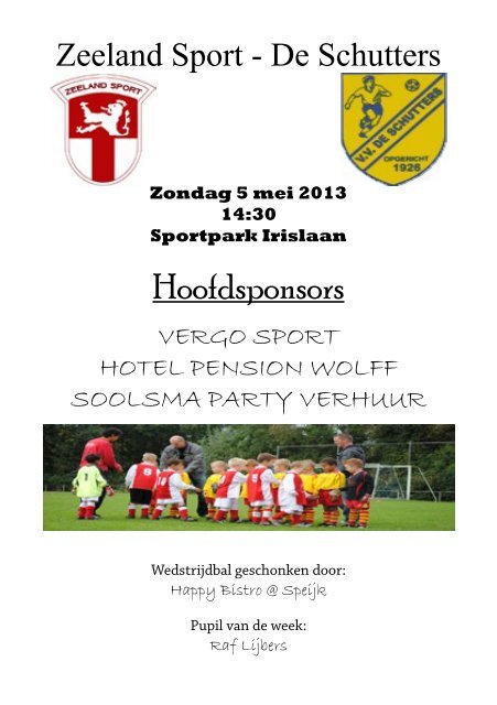 Hoofdsponsors - Zeeland Sport