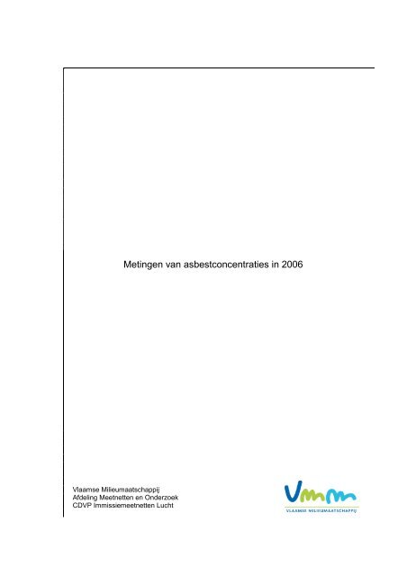 Metingen van asbestconcentraties in 2006 (PDF - 6 - Vlaamse ...